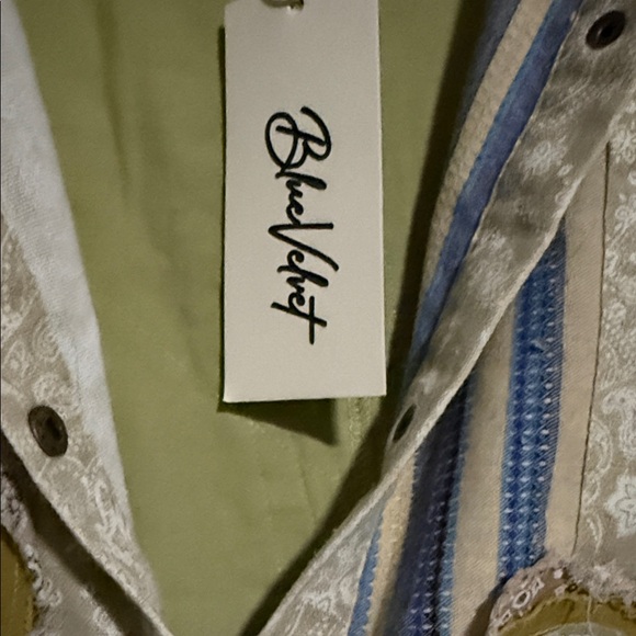 NWT Blue Velvet Butterfly Shacket - Picture 3 of 11